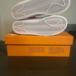 Nike White Sneakers with Orange Box